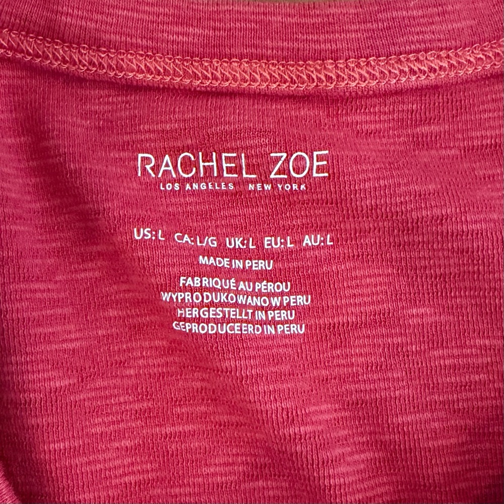 Rachel Zoe Coral Baby Tee EUC - Picture 4 of 7